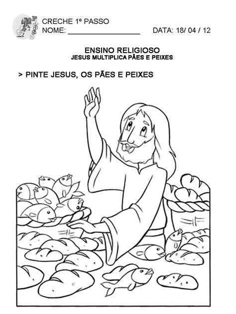 Atividade sobre a Multiplicação dos Pães e Peixes.